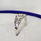 Кольцо из серебра с бриллиантом SOKOLOV 87010017 покрыто  родием, фото 2