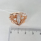 Серебряное кольцо с фианитом Красная Пресня 2389997 позолота, фото 5