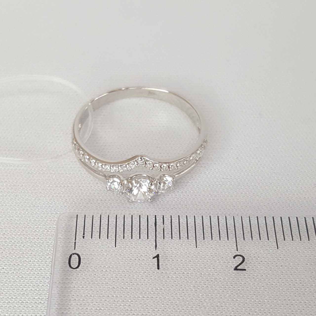 Кольцо из серебра с фианитами SOKOLOV 94012011 покрыто родием - фото 4 - id-p50488194