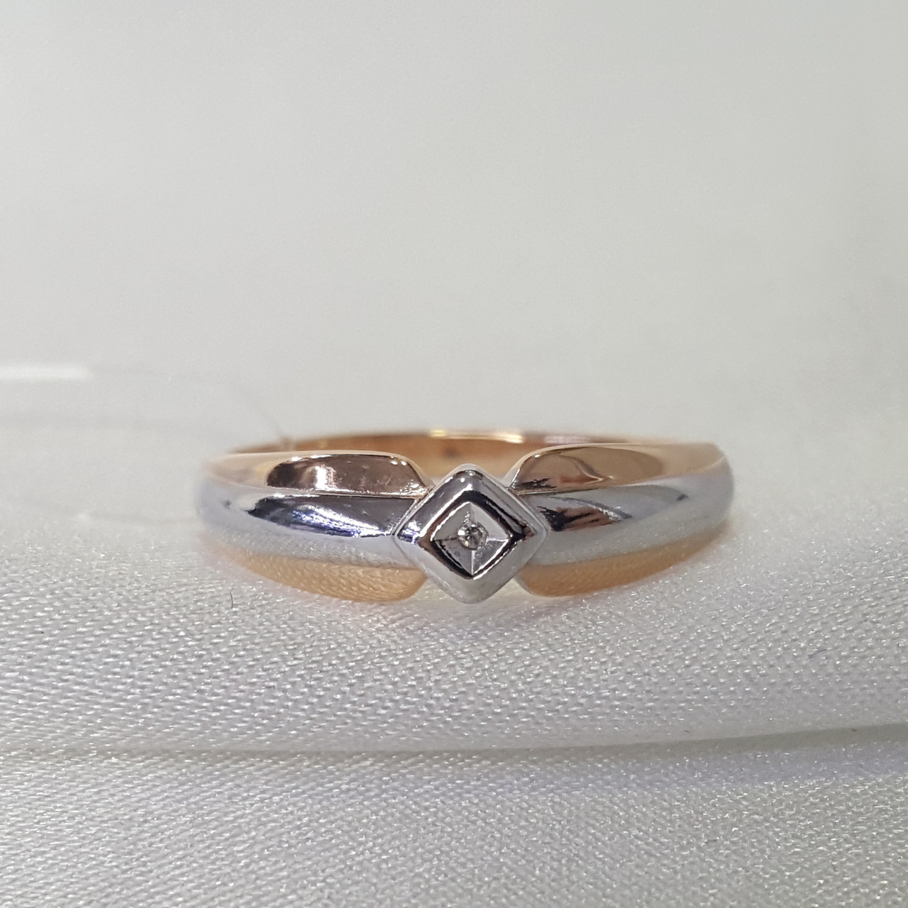 Кольцо из серебра с бриллиантом SOKOLOV 87010028 позолота