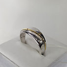 Кольцо из золочёного серебра с бриллиантом SOKOLOV 87010030 покрыто  родием коллекц. Снова в офис, фото 3