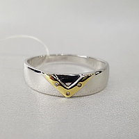 Кольцо из золочёного серебра с бриллиантами SOKOLOV 87010039 покрыто родием