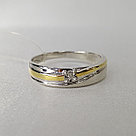 Кольцо из серебра с бриллиантом SOKOLOV 87010038 покрыто  родием, фото 2