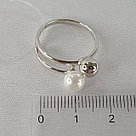 Кольцо из серебра с жемчугом SOKOLOV 94013389 покрыто  родием, фото 4