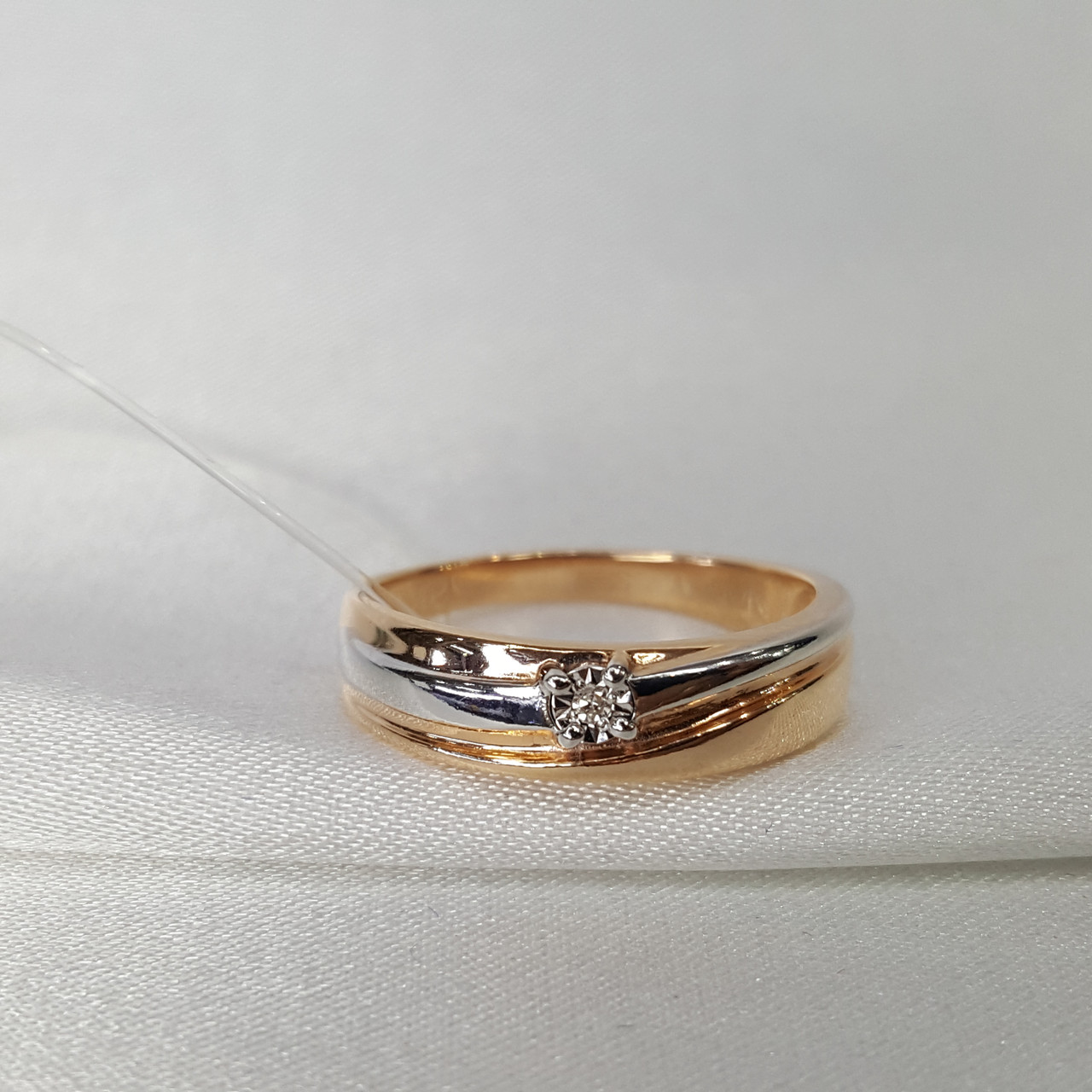 Кольцо из серебра с бриллиантом SOKOLOV 87010046 позолота - фото 1 - id-p86439919