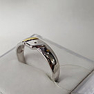 Кольцо из золочёного серебра с бриллиантом SOKOLOV 87010037 покрыто  родием, фото 3