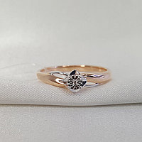 Кольцо из золочёного серебра с бриллиантом SOKOLOV 87010042 позолота