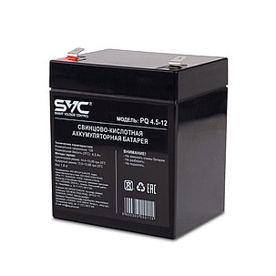 Аккумуляторная батарея SVC PQ4.5-12 12В 4.5 Ач, фото 2