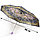Зонт механический складной женский 23,5 см с сиреневыми огурцами и леопардовым принтом, фото 3
