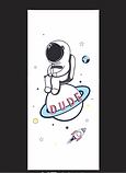 Наклейка на дверь "Космонавт на Сатурне", 90*200см, фото 2