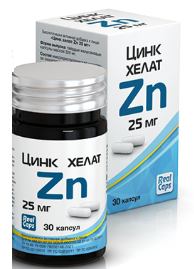 Цинк Хелат Zn, 30кап по 25мг, фото 1