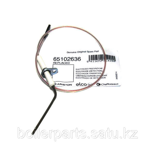 ЭЛЕКТРОД (ДАТЧИК ПЛАМЕНИ) газового водонагревателя ARISTON UNOBLOC 65102636