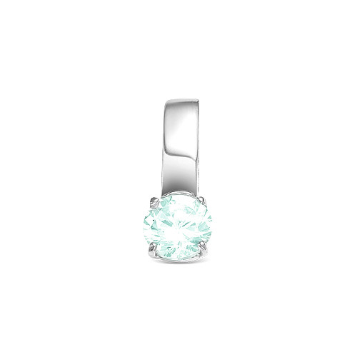 Серебряная подвеска с фианитом синт. Teosa 121-1623EML покрыто родием