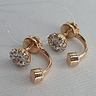 Серьги из серебра с фианитами Aquamarine 48124А.6, фото 2