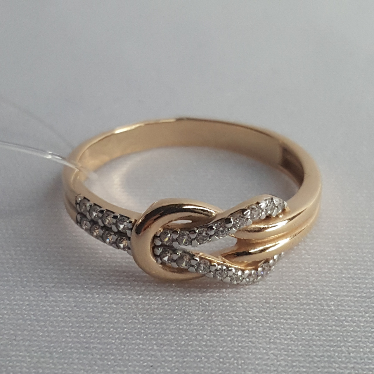 Серебряное кольцо Фианит Aquamarine 68741А.6 серебро с позолотой