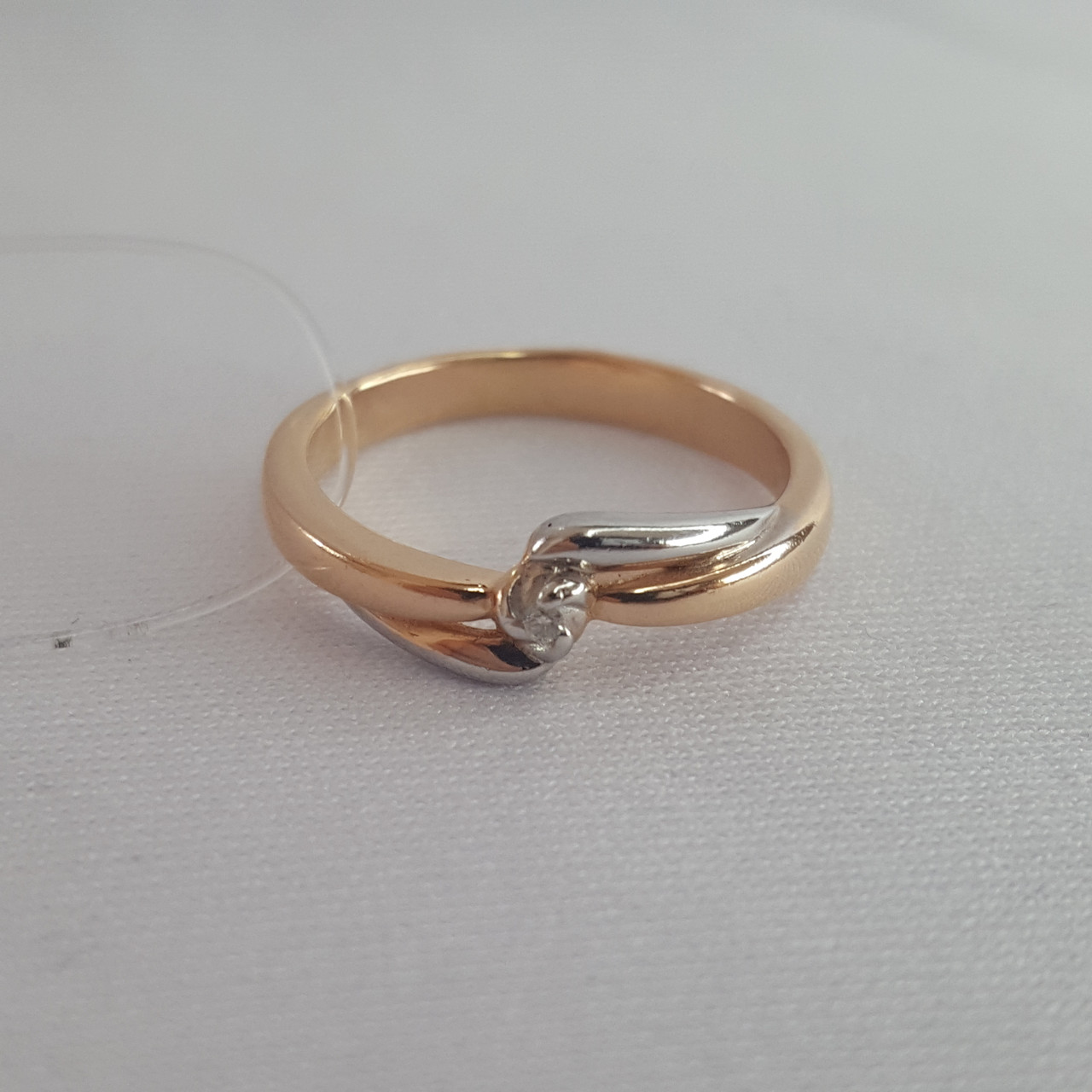 Серебряное кольцо  Бриллиант Aquamarine 060129.6 позолота