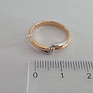 Серебряное кольцо  Бриллиант Aquamarine 060129.6 позолота, фото 3