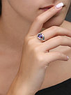 Серебряное кольцо с кварцем TEOSA 1-06-247-30р покрыто  родием, фото 5
