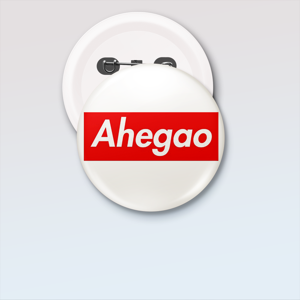 Круглый значок 44 мм [Ахегао - Ahegao] Аниме