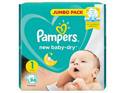 Подгузники PAMPERS New Baby-Dry Newborn Упаковка 94шт