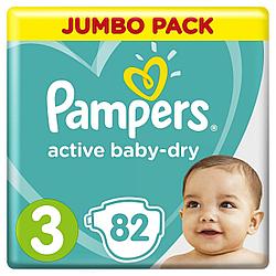 Подгузники PAMPERS Active Baby Midi Jumbo Упаковка 82шт