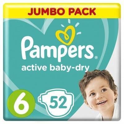 Подгузники PAMPERS Active Baby Extra Large Jumbo Упаковка 52шт
