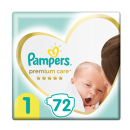 Подгузники PAMPERS Premium Care Newborn (2-5 кг) Экономичная Упаковка 72шт