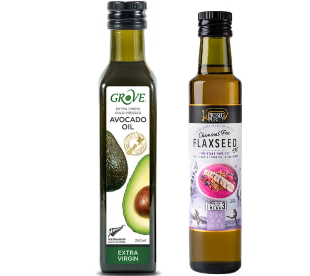 Масло авокадо GROVE классическое,250 мл + Масло льяное нерафинированное Pressed Purity ,250 мл