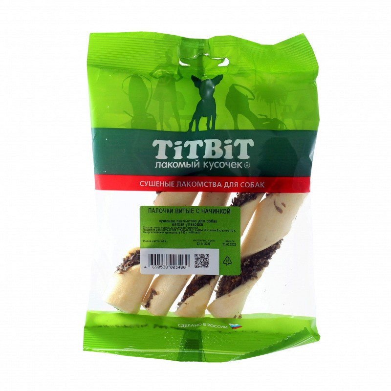 TitBit Палочки витые с начинкой для собак