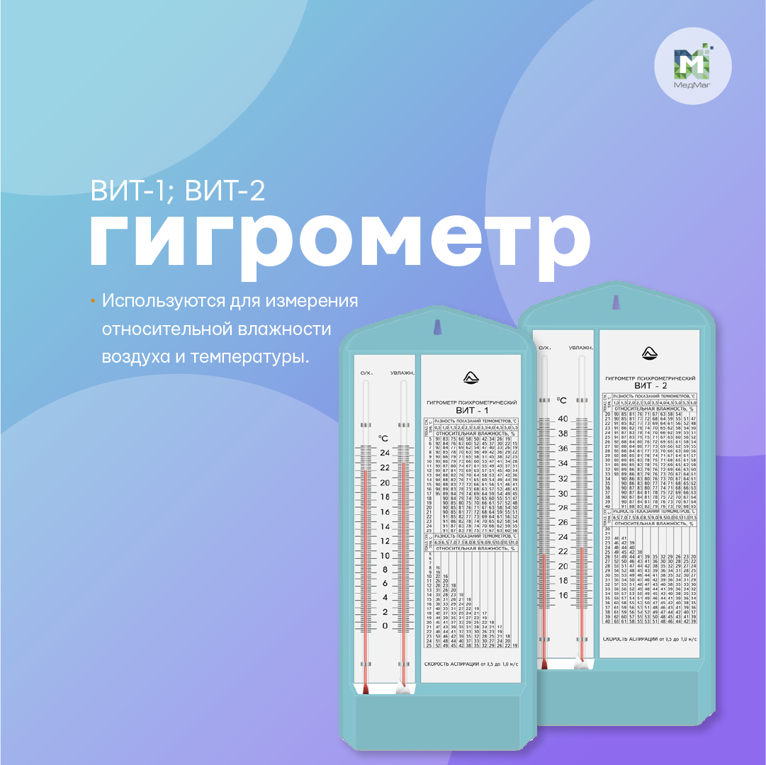 Гигрометр психрометрический ВИТ-1 (0+25); ВИТ-2 (+15+40)