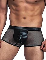 Трусы мужские "Хипсы" в сетку с латексной вставкой (размер М)