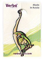 Брелок Гимнастка с предметами Verba Цвет Салатовый Форма Гимнастка с булавами