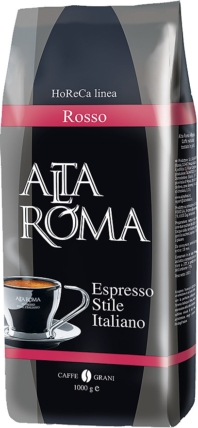 Кофе свежеобжаренный Alta Roma ROSSO (арабика, робуста, в зернах, 1 кг)
