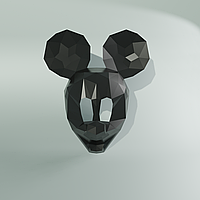 Набор для создания полигональной маски "Mickey Mouse" Черный перламутровый
