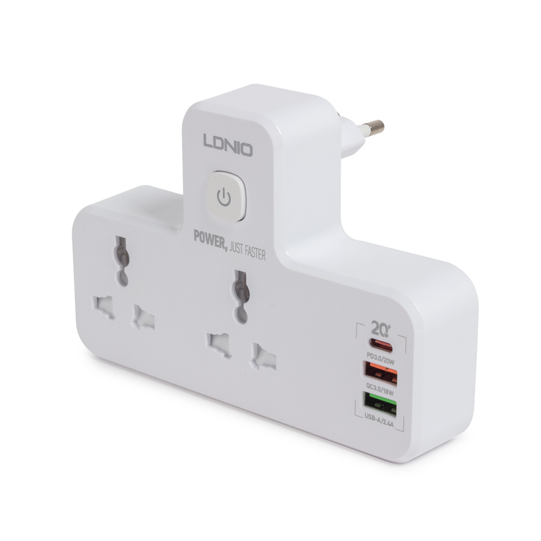 Сетевой фильтр LDNIO Universal SC2311 2 розетки 2*USB быстрой зарядки PD/QC 1 USB-C/A - фото 1 - id-p98471504