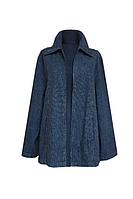 Джинсовая женская куртка черного цвета 50-52 размера