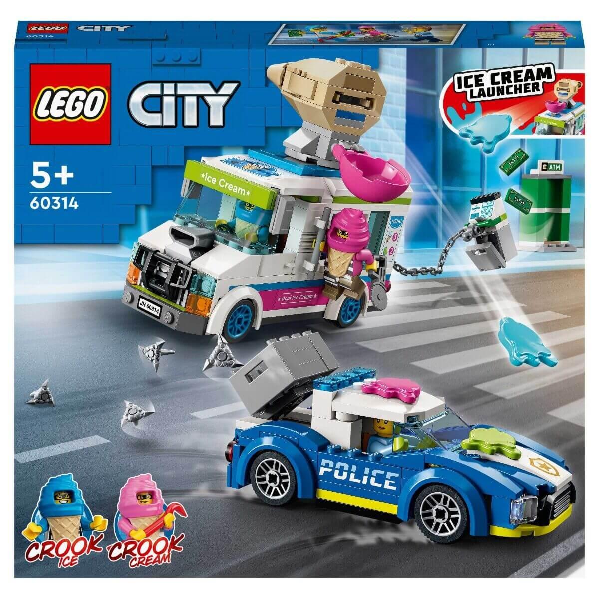 Lego Город Погоня полиции за грузовиком с мороженым 60314