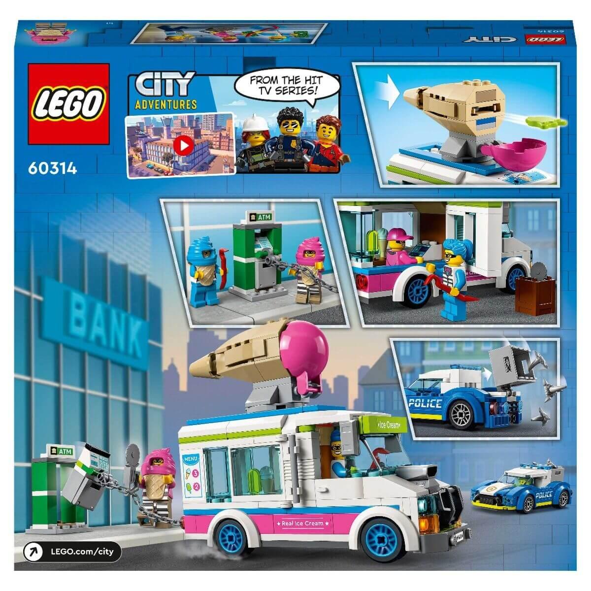 Lego Город Погоня полиции за грузовиком с мороженым 60314