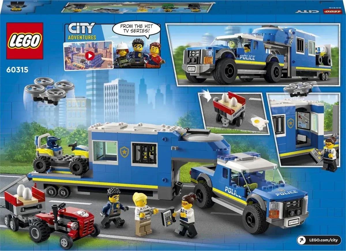Lego Город Полицейский мобильный командный трейлер