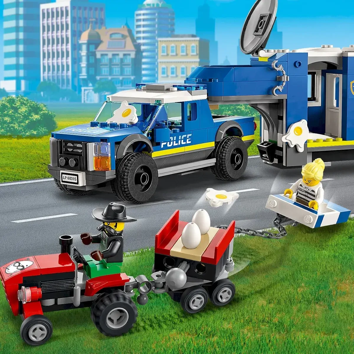 Lego Город Полицейский мобильный командный трейлер