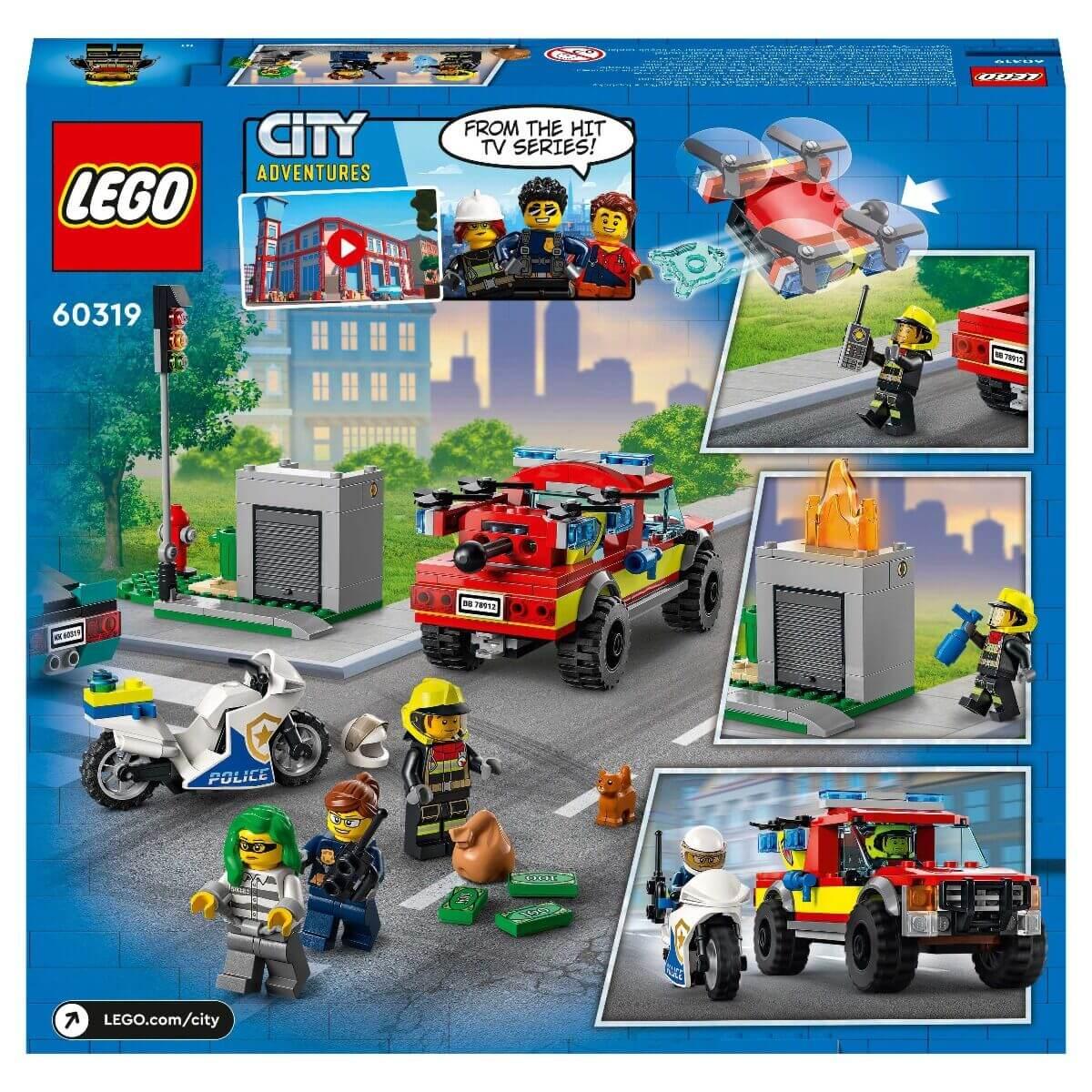 Lego Город Пожарная бригада и полицейская погоня