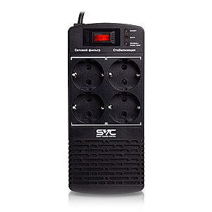 Стабилизатор (AVR), SVC, AVR-600-L, Мощность 600ВА/300Вт, LED-индикаторы, Диапазон работы AVR: 174-280В, 4 вых, фото 2