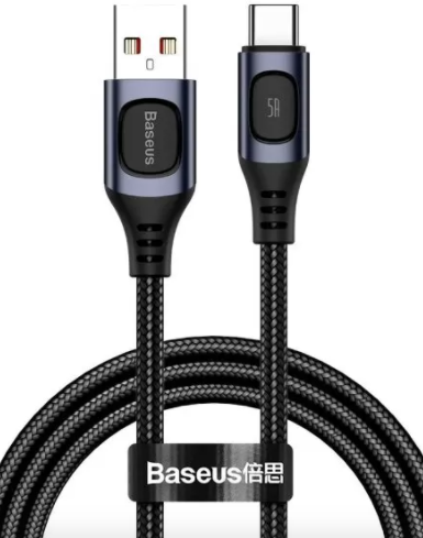 Кабель Baseus CATSS-A0G Type-C 5A 1м Серый