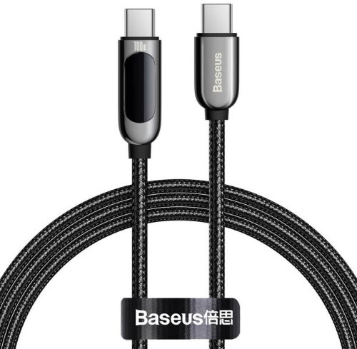 Кабель Baseus Display CATSK-B01 Type-C-Type-C 5A PD 100W 1m Черный