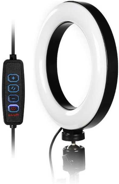 Кольцевая светодиодная лампа 16 см с держателем для телефона, для фото/видео съемки