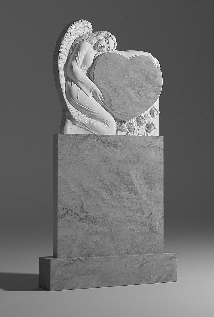 Памятник из мрамора Ангел на стеле