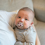 Пустышка силиконовая ортодонтическая, ночная Dr. Brown's, 0-6 мес, с защитным колпачком, 2 шт, фото 3