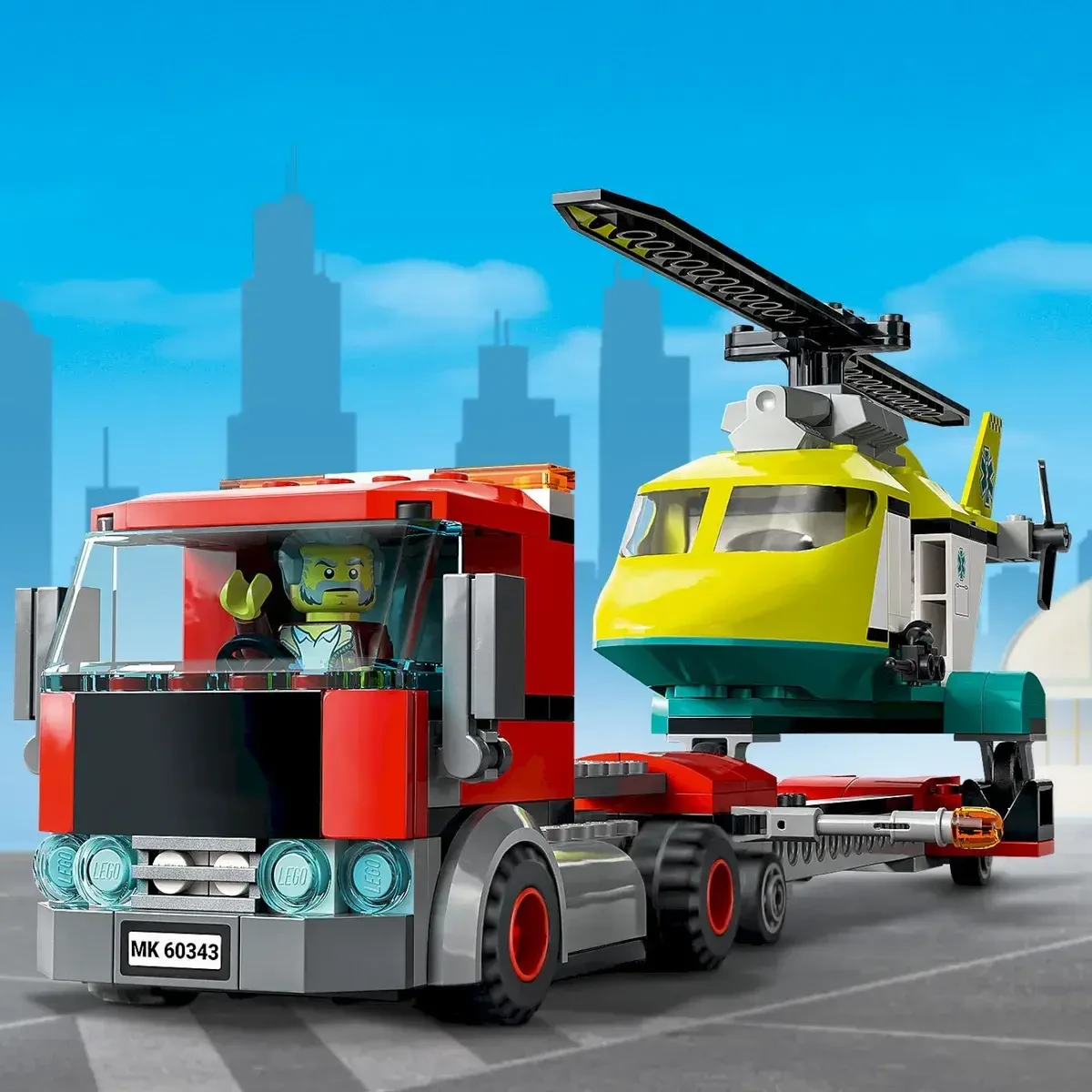 Lego Город Грузовик для спасательного вертолёта