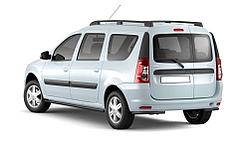 Защита порогов прямая Ø51мм ШАГРЕНЬ (ППК) LADA Largus 2012-