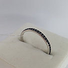 Серебряное кольцо с чёрными фианитами SOKOLOV 94010700 покрыто  родием, фото 2